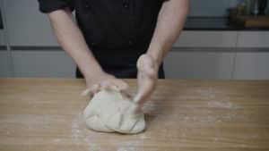 Focaccia dough kneading