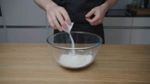 focaccia dough preparation