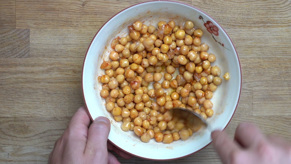 oven roasted chickpeas preparation