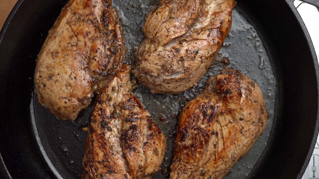 pan roasting chicken breasts