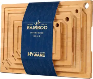 Best Black Friday Cookware Deals 2023-Hiware Heavy Duty Bamboo Cutting Board Set