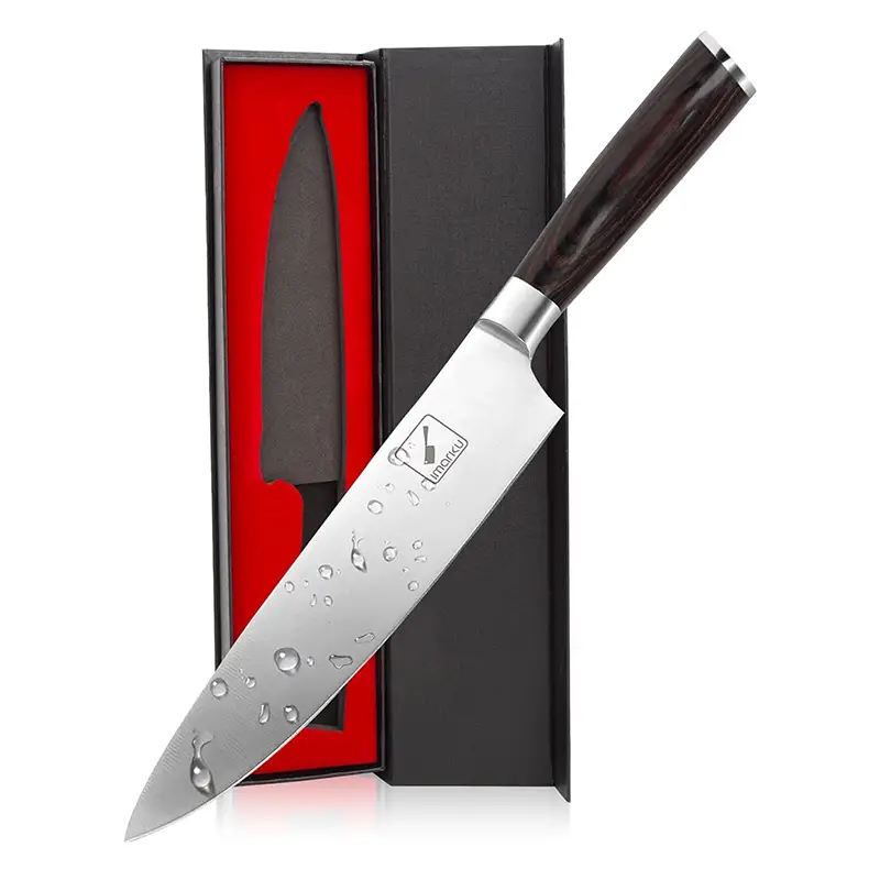 PAUDIN Chef Knife, 8 Inch German High Carbon Stainless Steel Kitchen Knife,  Sharp Knife with Gift Box, Dishwasher safe