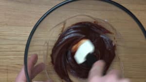 making homemade chocolate ganache