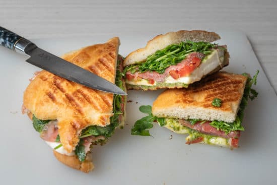 pesto ham and cheese sandwich