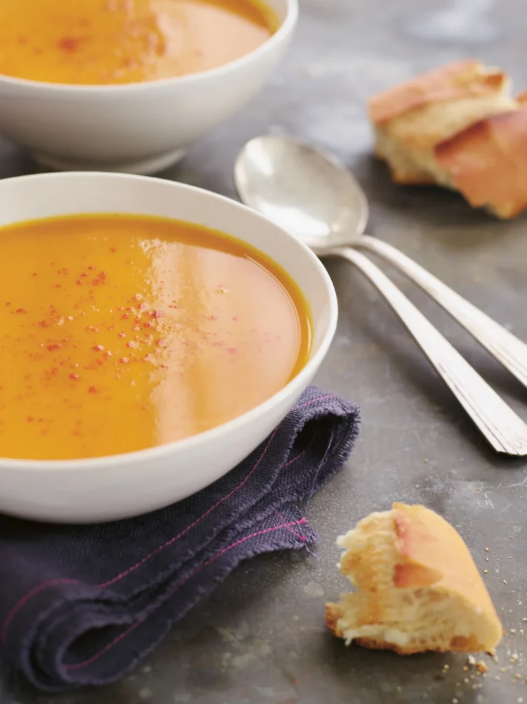 Autumn Carrot and Sweet Potato Soup - Fall Soup Recipes
