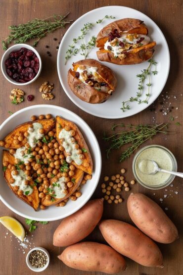 a collection of delicious and exciting baked sweet potato recipes