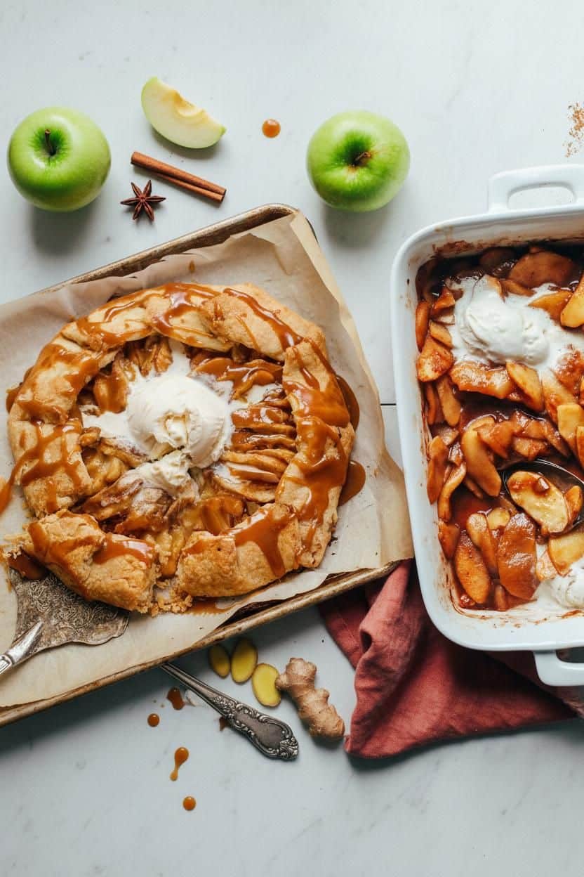 a collection of delicious and exciting apple desserts